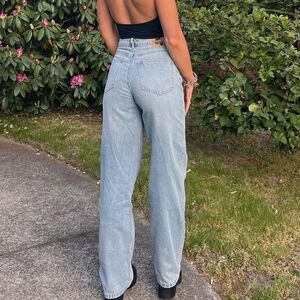 High-Waist Straight Leg Jeans (Size 8) White Fox Boutique